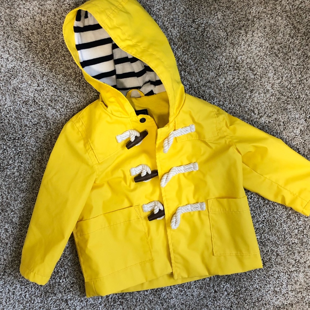 Baby yellow rain jacket